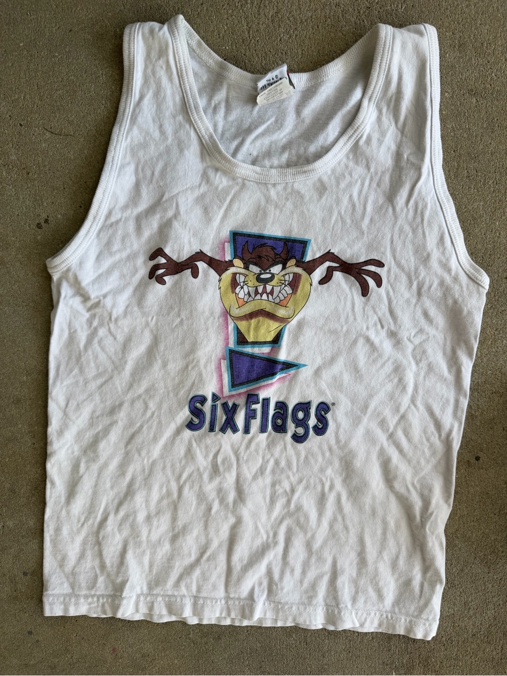 Vintage Six Flags Taz Tank Top